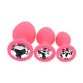Toosh Silicone Gem Plug Set - Pink Black Purple